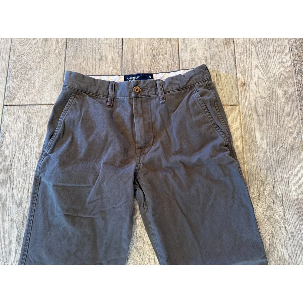 American eagle chino pants size 29 x 32 Mens 29x32 Khaki Pant Gray Cotton Preppy